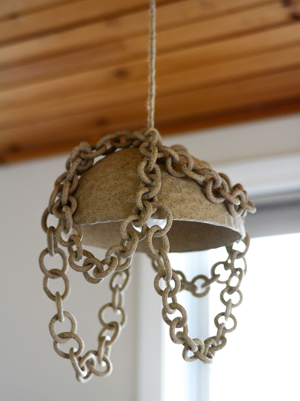 Thumbnail: Stoneware chain chandelier