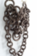 Thumbnail: "Tala" Brown Ceramic Stoneware chain mail sculpture