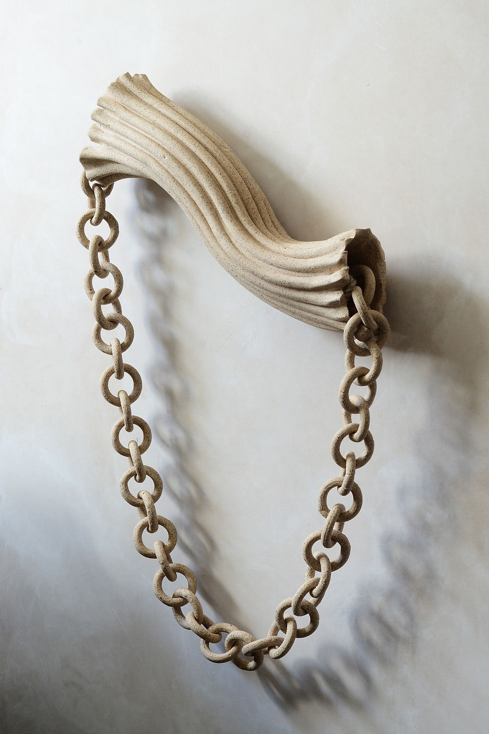 Thumbnail: " Iness " Stonewarechain wall sculpture