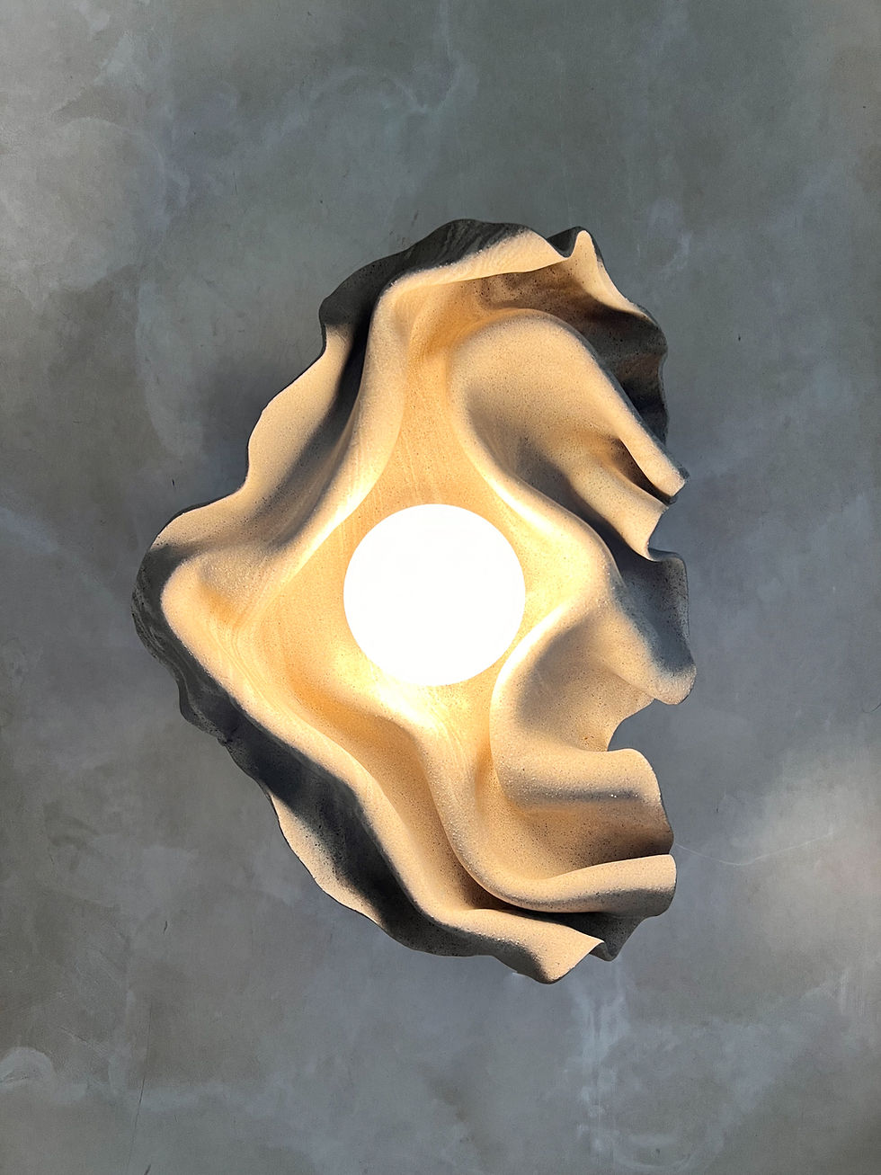 Thumbnail: Organic modern sculptural ceramic wall sconce