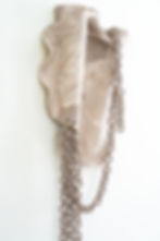 Thumbnail: "Afra" marbled stoneware ceramic chain wall sculpture