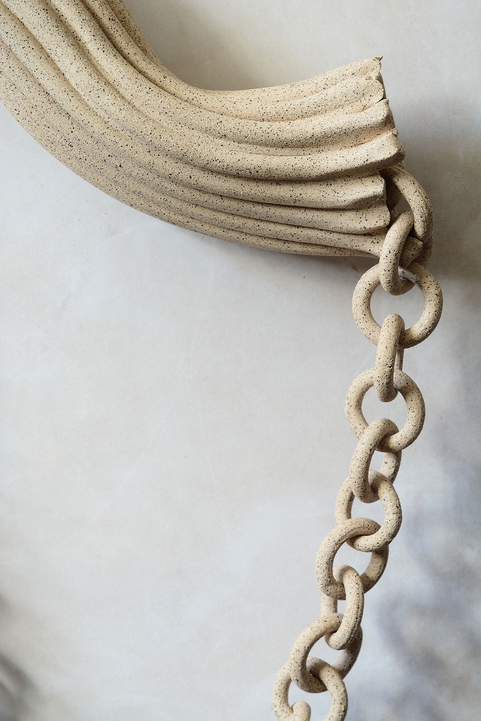 Thumbnail: " Iness " Stonewarechain wall sculpture