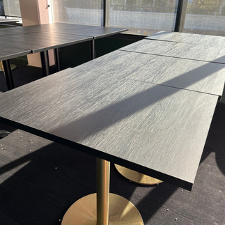 Restaurant table wrapped in LG Benif RSJD2 interior vinyl 