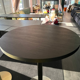 Restaurant table wrapped in LG Benif RSJD2 interior vinyl 