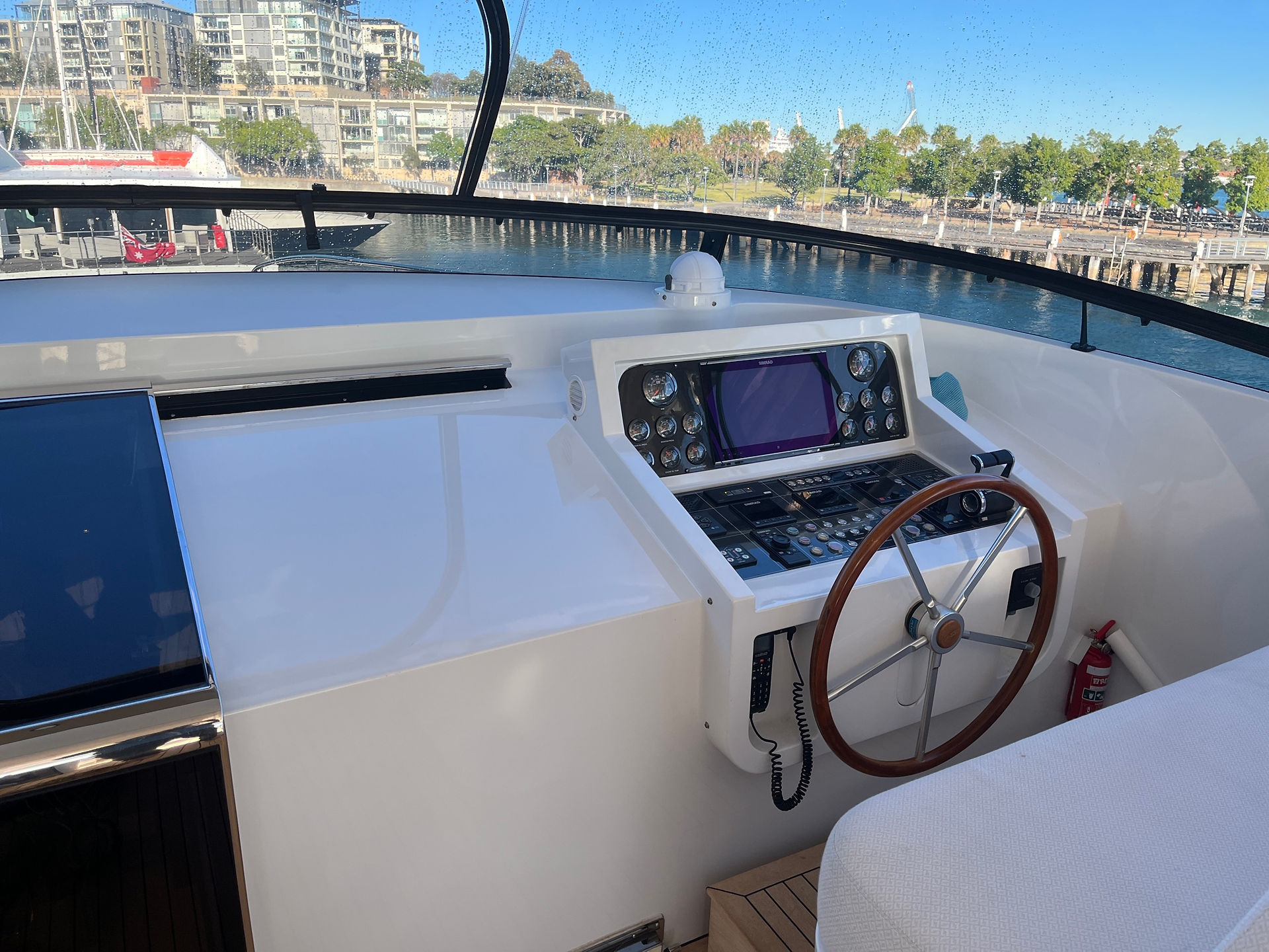 Dashboard Charter boat Wrapped in 3M Matte Black