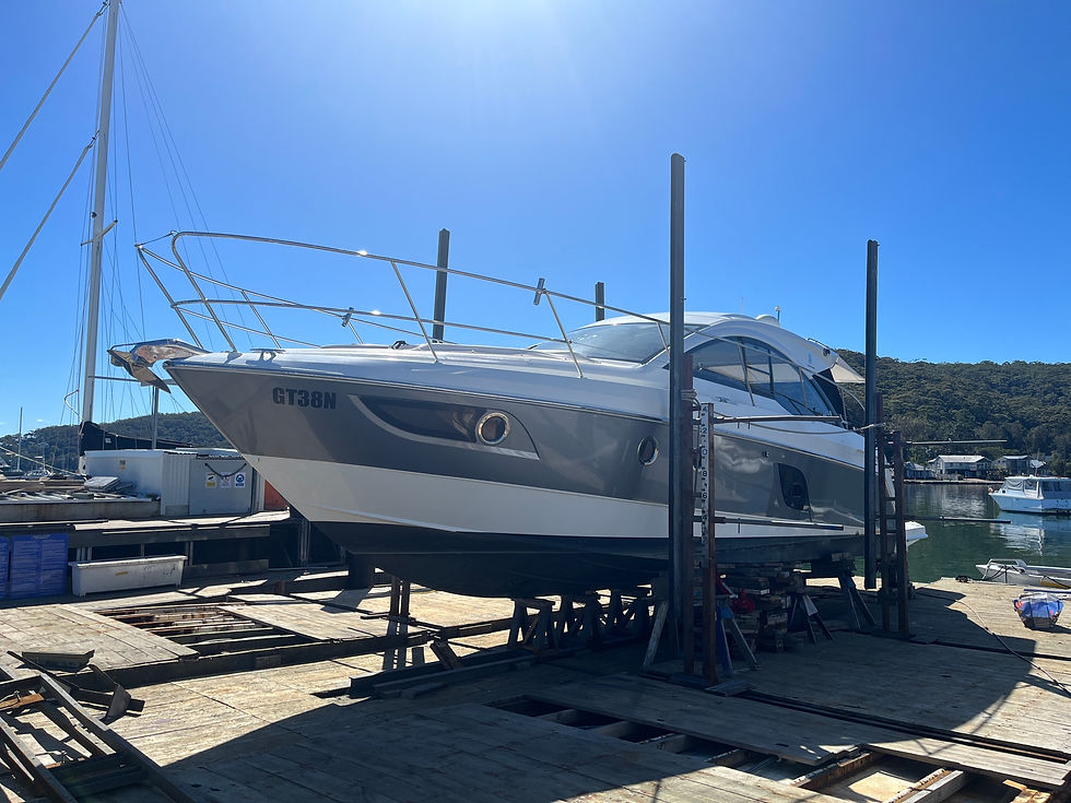 Beneteau GT 38 wrapped in 3M Gloss Sterling Silver vinyl