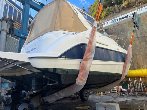 Bayliner 305 vinyl wrapped in 3M Matte Brown Metallic