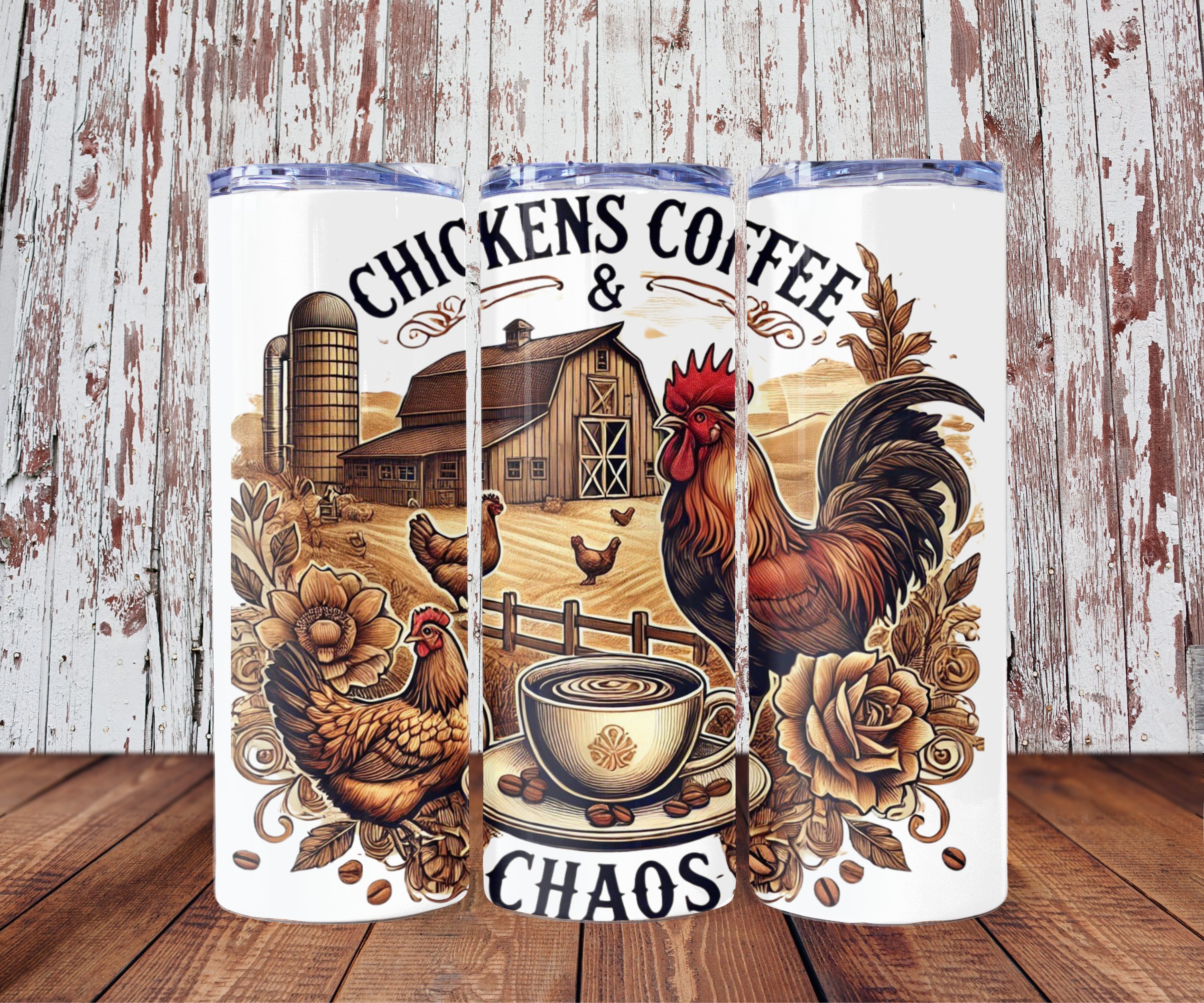 Chickens Coffee Chaos Tumbler