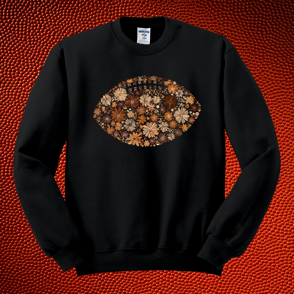Floral Football Crew Neck Sweatshirt