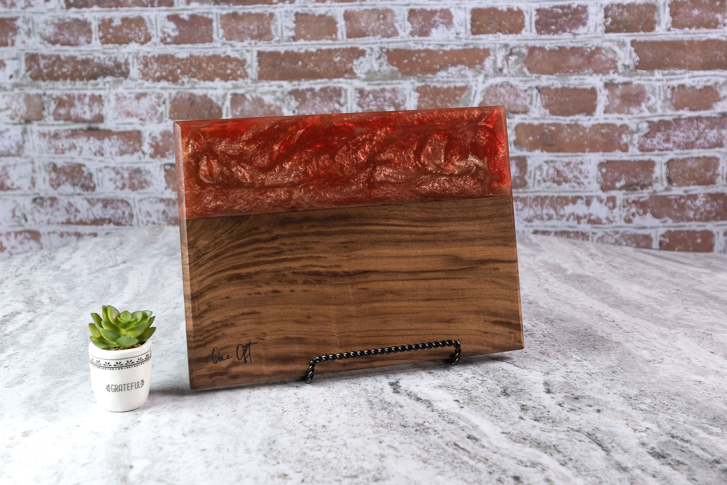 Walnut and Resin Mini Server
