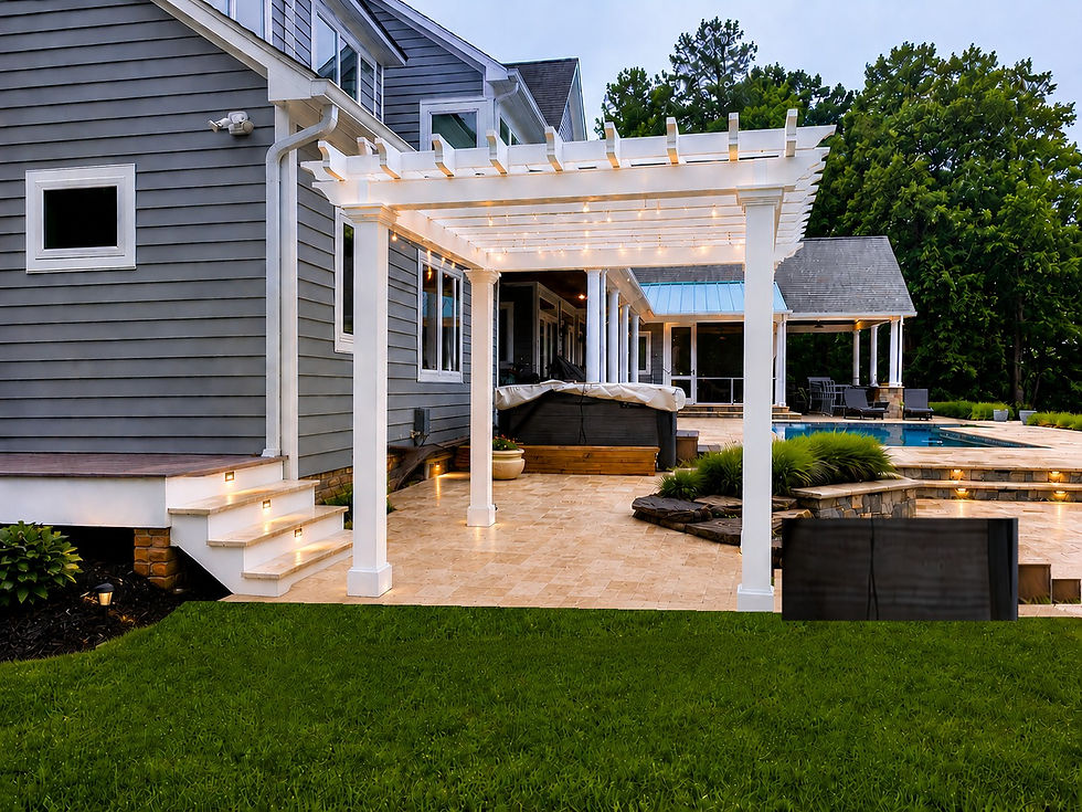 Image of pergola at patio elevation