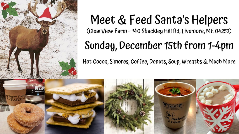 Meet & Feed Santa's Helpers Event ClearView Farm