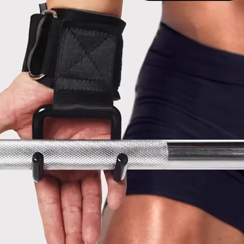 Thumbnail: 1/2pc Dumbbell Wrist Guard Non-Slip Weight Lifting Hooks  Of Deadlift Chin And F