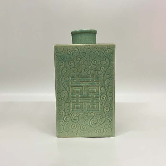 Thumbnail: Antique Chinese Celadon Rectangle Jar