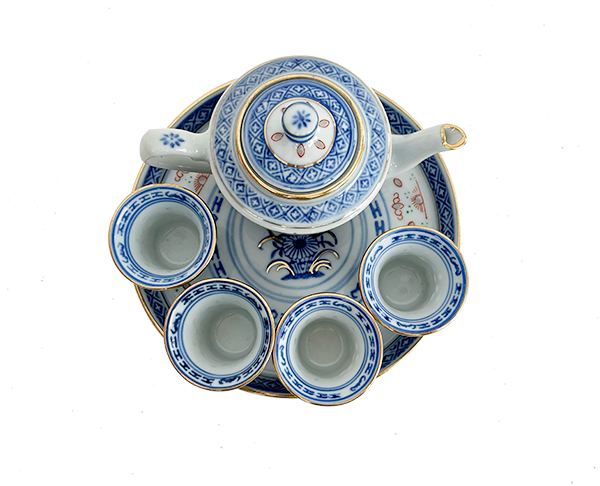 Thumbnail: Rice-Eye Porcelain Tea Set