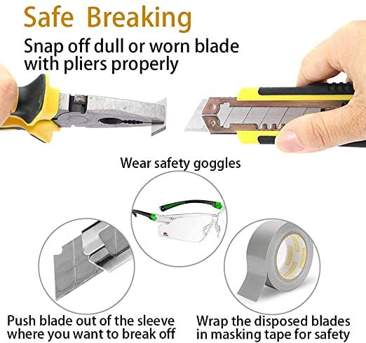 Thumbnail: Dinojames Utility Knife Box 18MM Cutter  Self Loading Cutter 3pcs blade inside