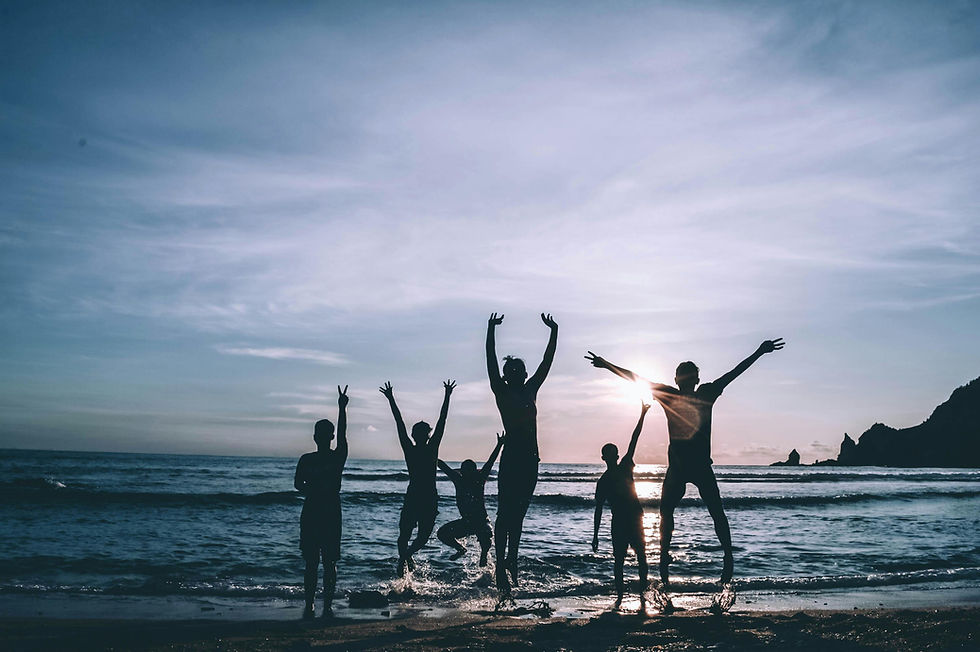 Friends on beach