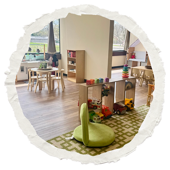 Early Spark Academy Reggio-inspired classroom with natural light and open play areas