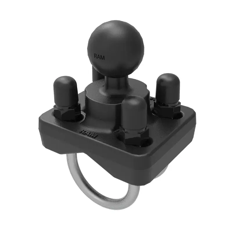RAM Mounts Doppel-U-Bügel RAM-B-235U - Rohr-Basis mit 1" B-Kugel für Relings