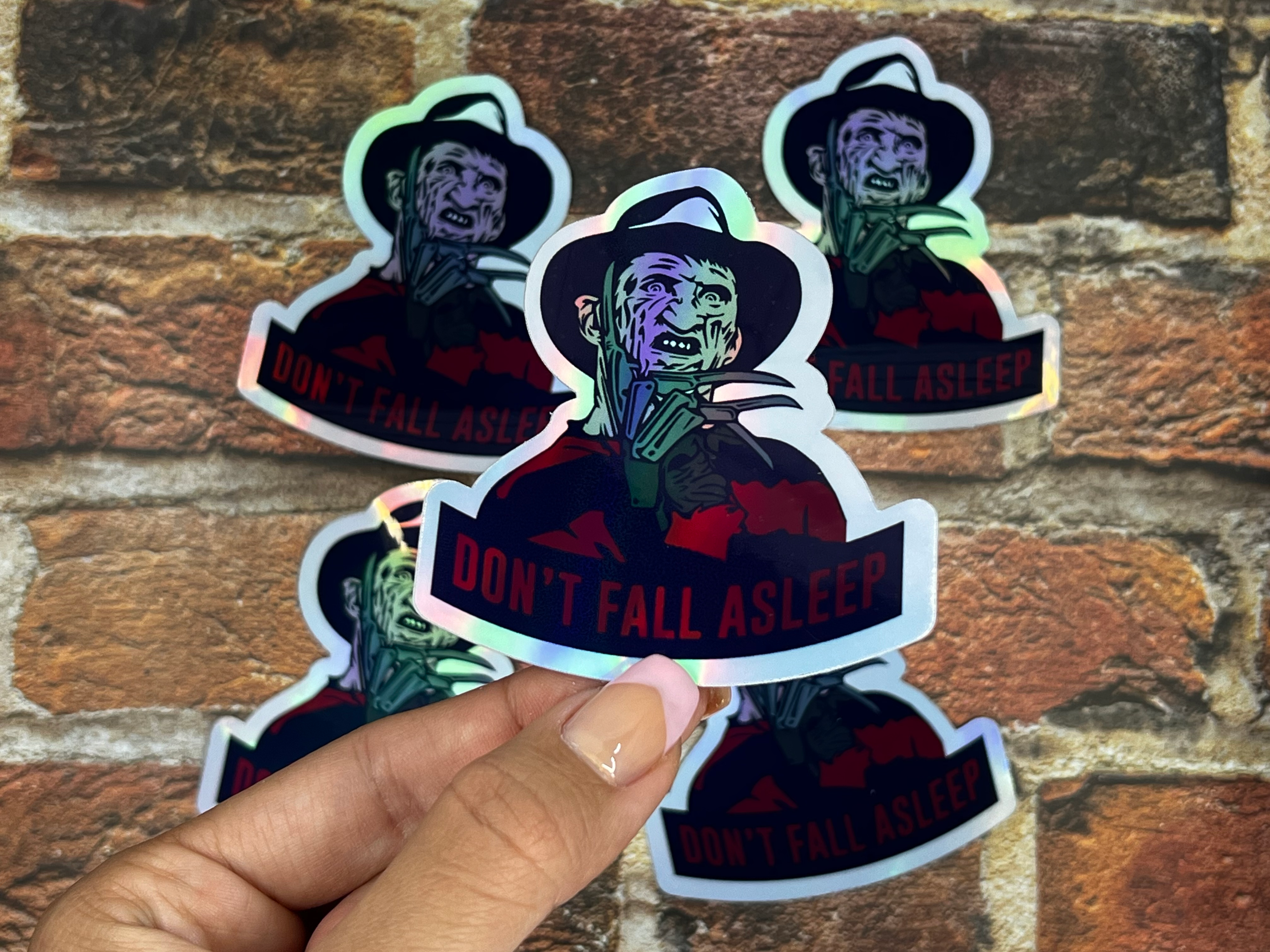 Freddy Horror Film Holographic Stickers
