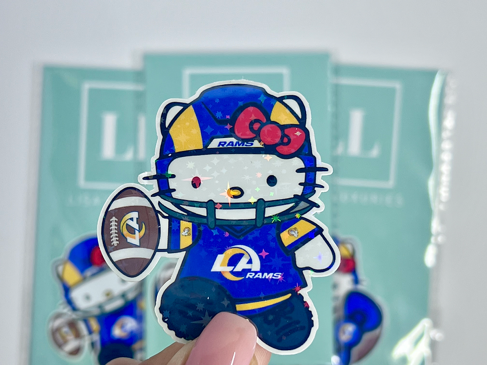 Thumbnail: Rams Football Kitty Holographic Sticker Pack (3)