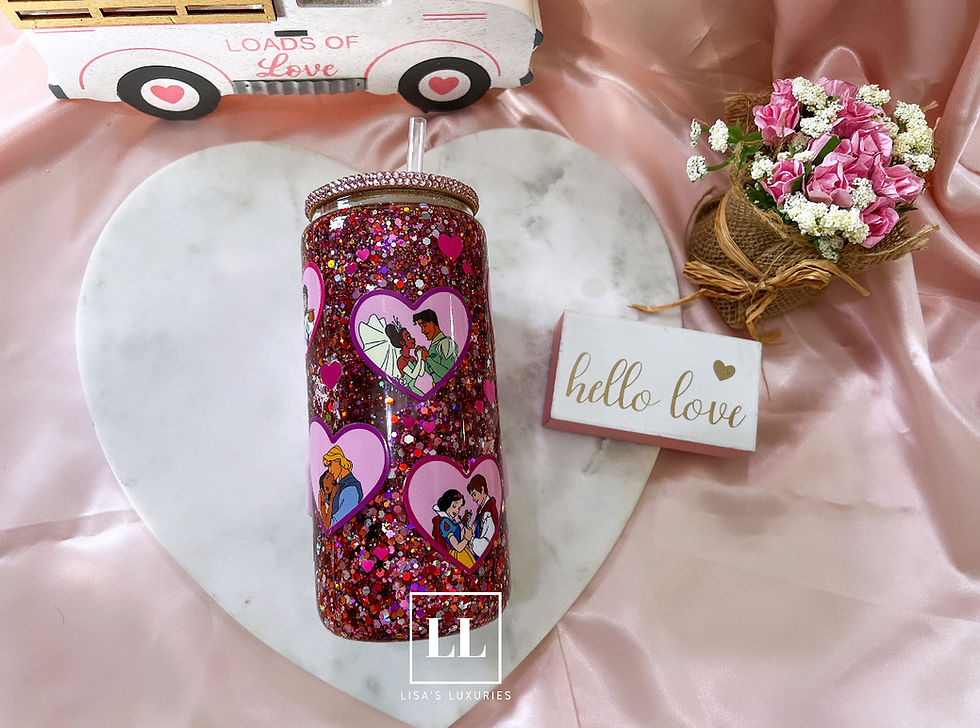 Thumbnail: Disney Princess Love Glitter Glass Libby Cup