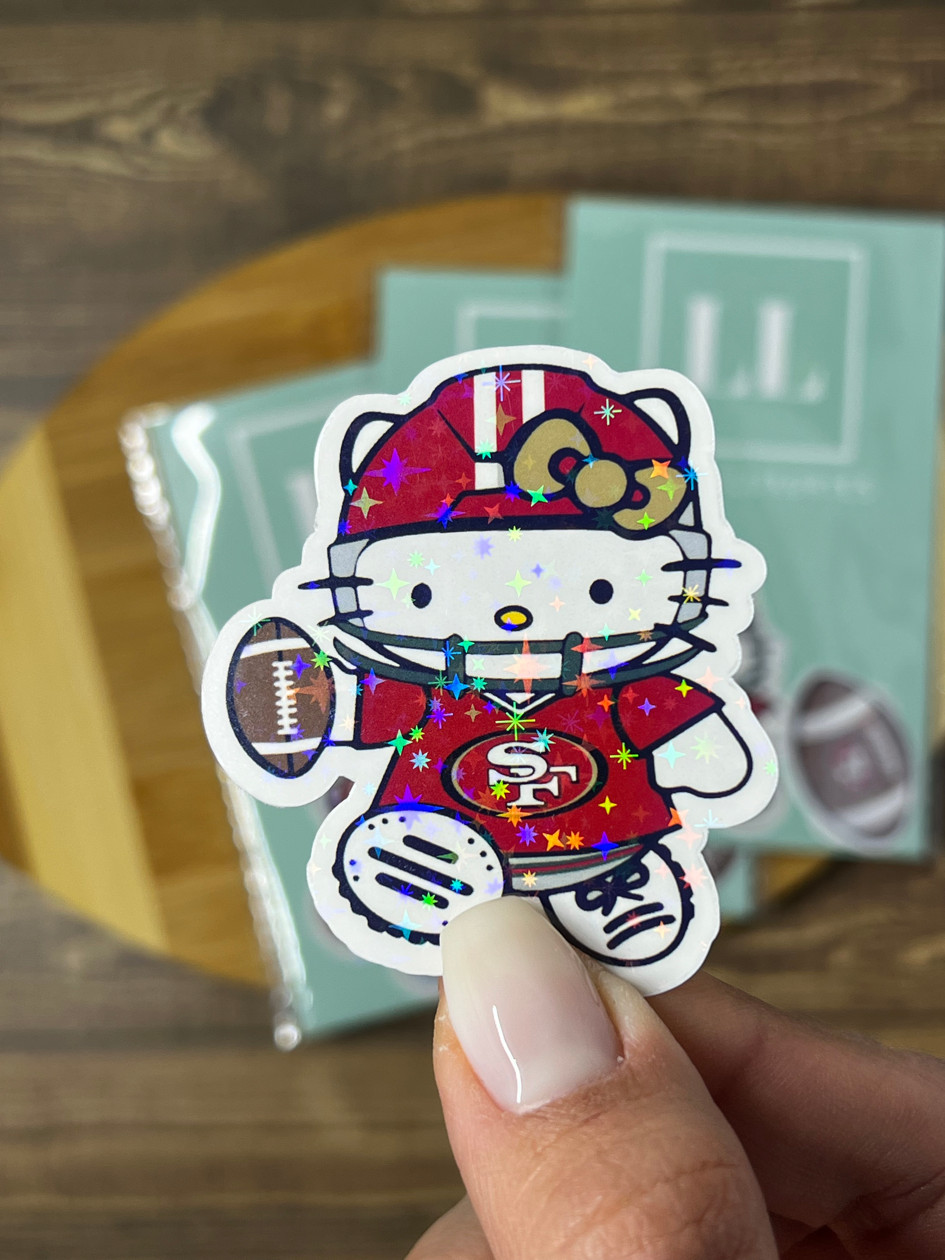 SF Football Kitty Holographic Sticker Pack (3)