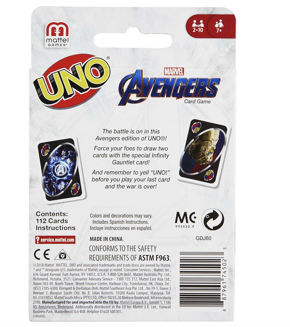 Thumbnail: UNO Avengers Kids and Family Card Game