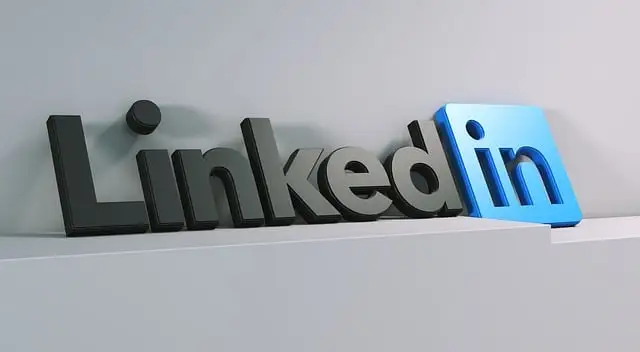 Logotipo de LinkedIn en 3D