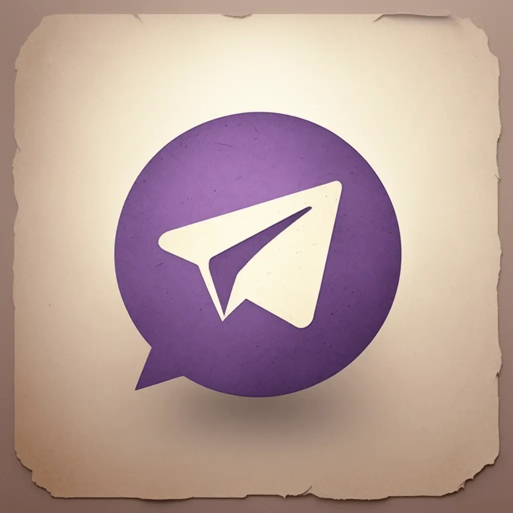 Logo de Telegram en pedazo de papel