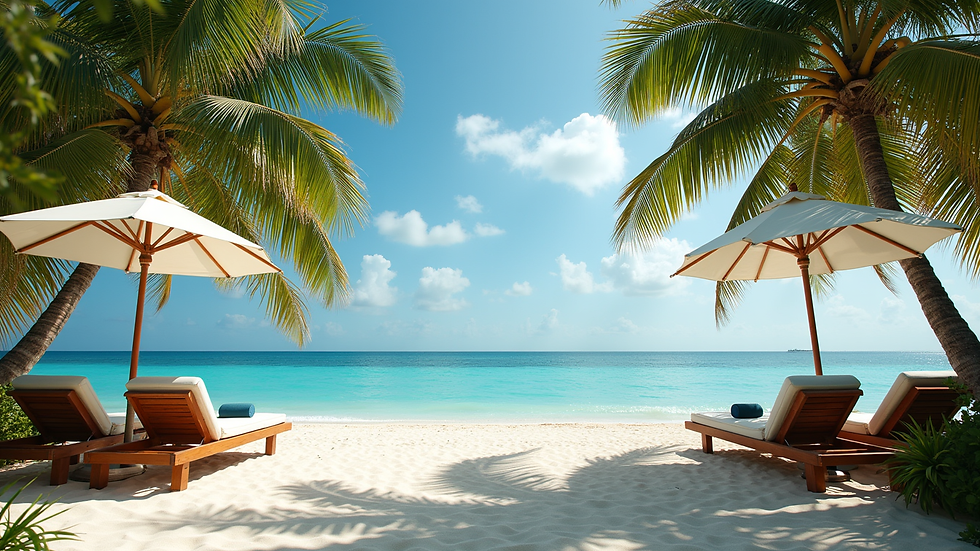 Eye-level view of a beautiful beachfront property in Cancun