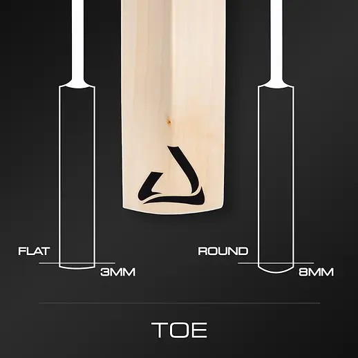 Chase Cricket - Cricket bat toe shape guide
