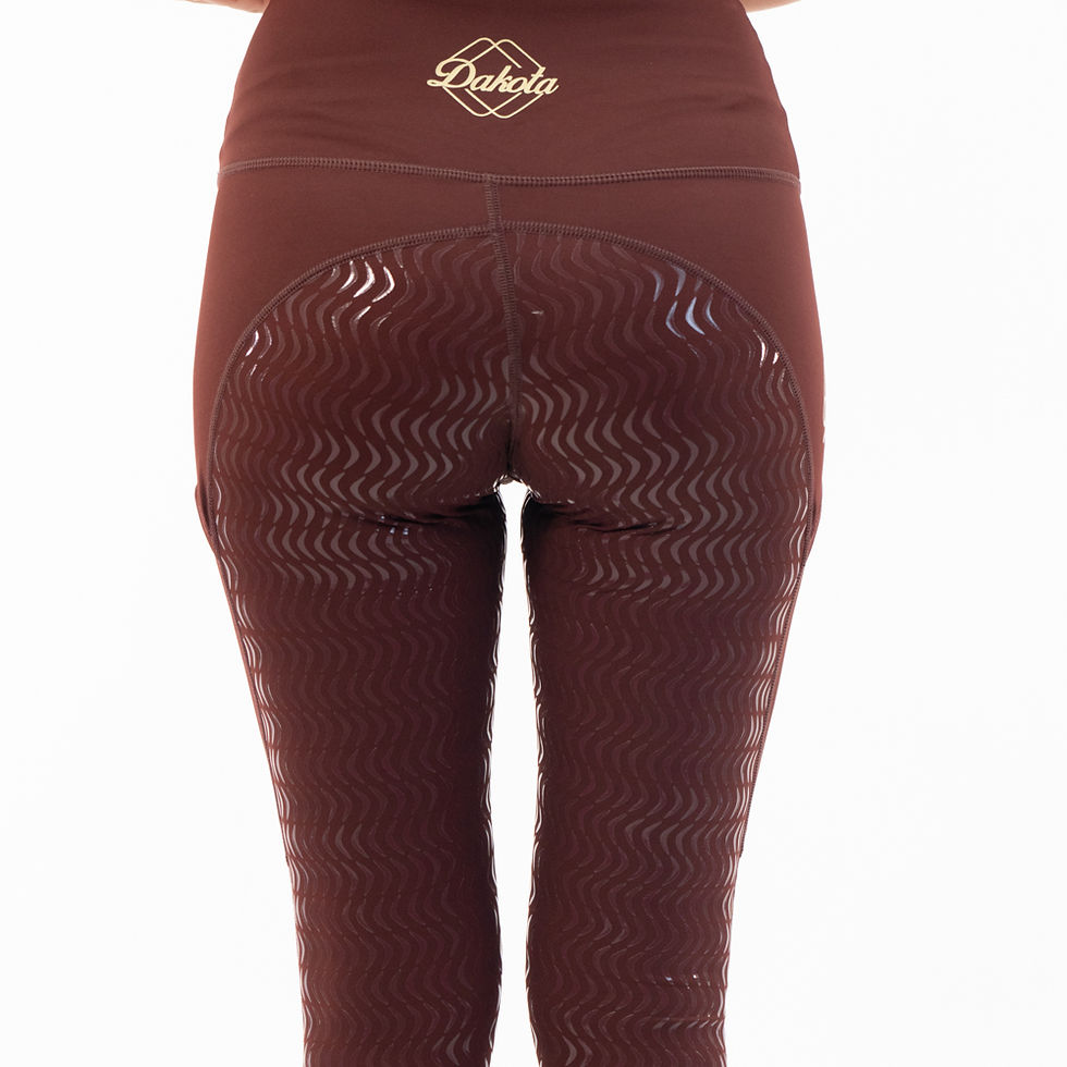 Thumbnail: Dakota Full Seat Leggings (Burgundy & Gold)