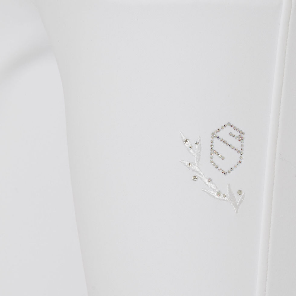 Samshield White Breeches Knee Grip (Jully Flower)