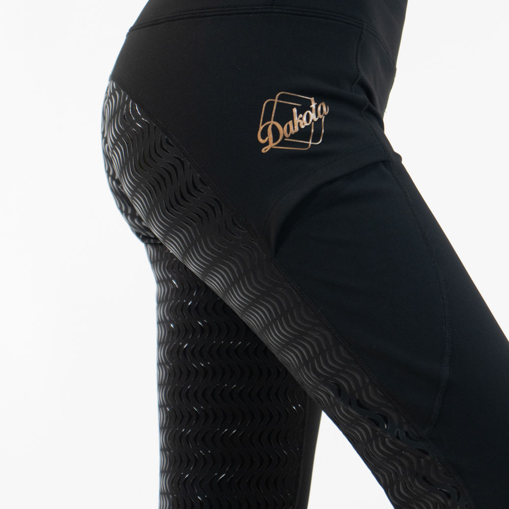Dakota Full Seat Leggings (Black & Gold)