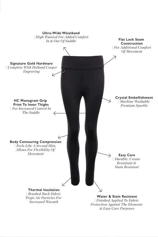 Thumbnail: Holland Cooper Beauford Legging (Black or Ink Navy)