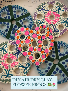 DIY Air Dry Clay Flower Frogs