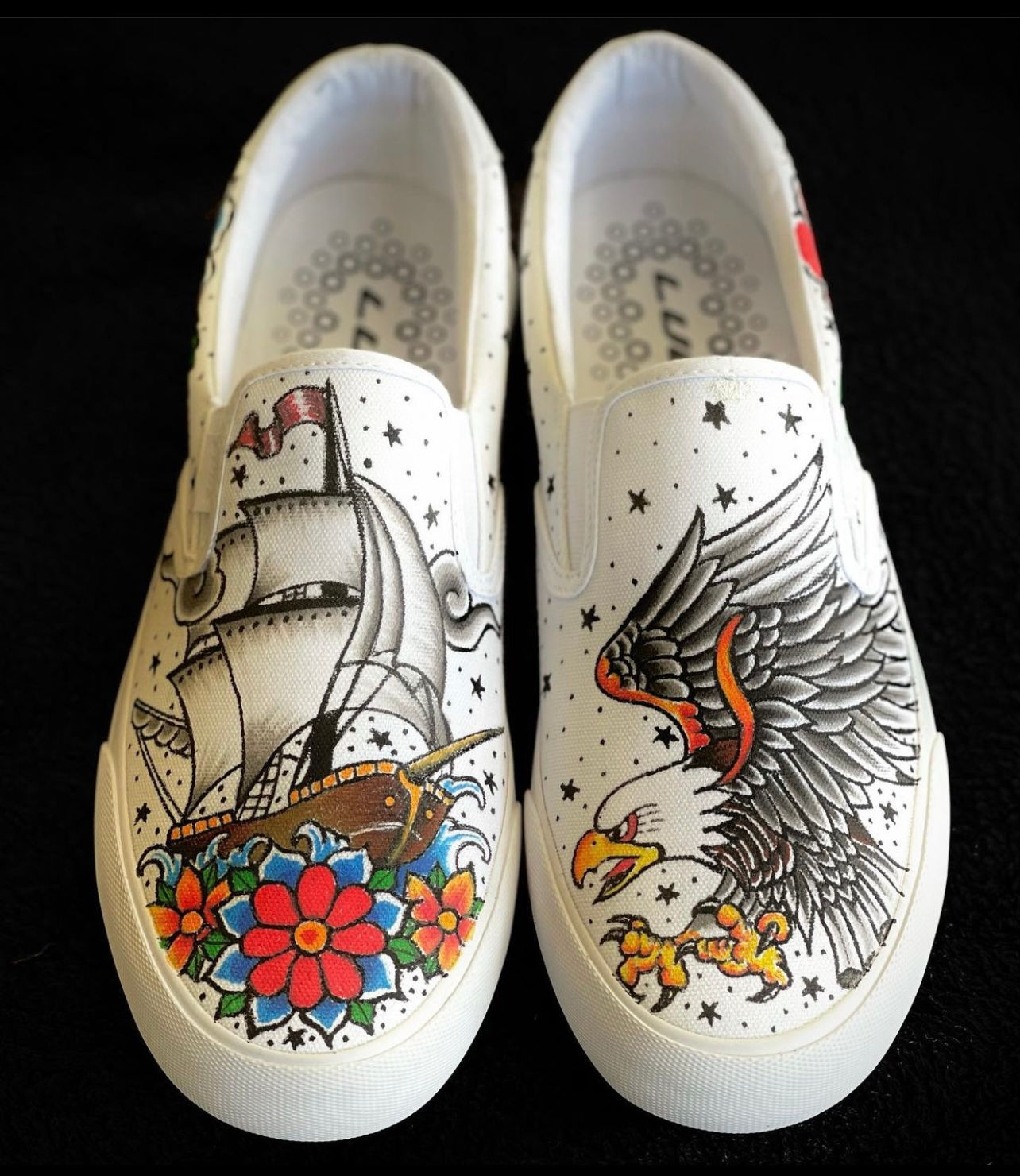 American Traditional Ship and Eagle