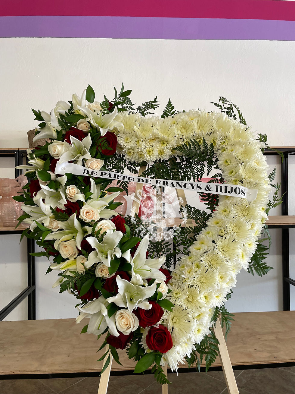 White rose & Cushion Heart