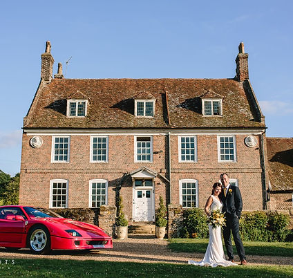 Chafford Park Estate Manor House with Bride and Groom