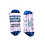 chaussettes musique bleu, blanc, vert de face