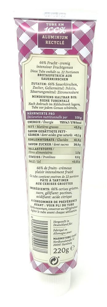 Thumbnail: 6 x Marmetube Sauerkirsche 220g