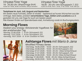 Yoga Klassen im Sommer 2026