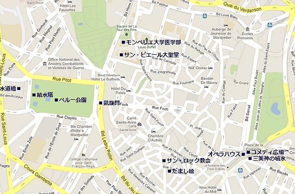 フランス・モンペリエ地図