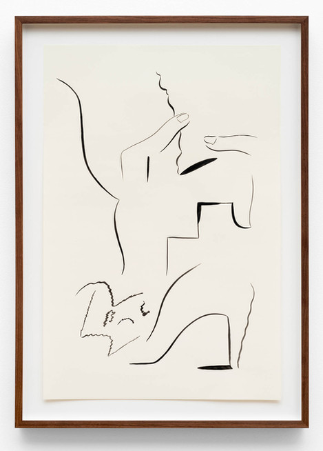 Lilli Carre, Lilli Carré, Felted Hoof, 2022, ink on paper, drawing