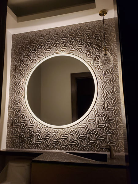 Espejo circular con luz led