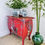 Thumbnail: French Red Asian Bombe Chest with Peacock Floral Theme