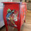 Thumbnail: French Red Asian Bombe Chest with Peacock Floral Theme
