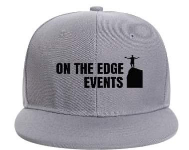 Thumbnail: Light Grey On The Edge Events Brand Logo Flat Peak Hat