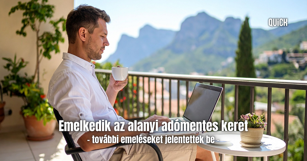 emelkedik az alanyi adómentes keret további emeléseket jelentettek be felirat quick pénzügyi nyilvántartó bevétel kiadás excel költségoptimalizálás